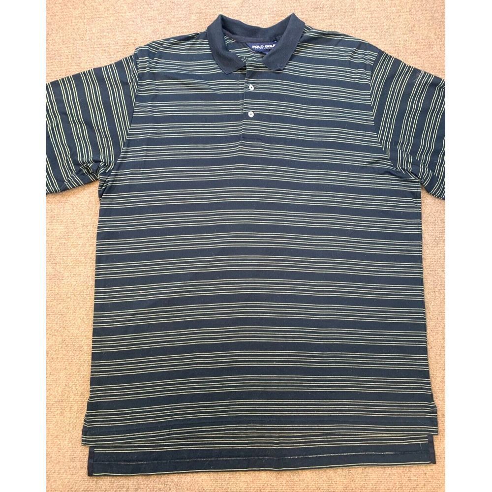 Polo Ralph Lauren Shirt Mens XXL Golf Striped 100% Cotton Short Sleeve Pullover